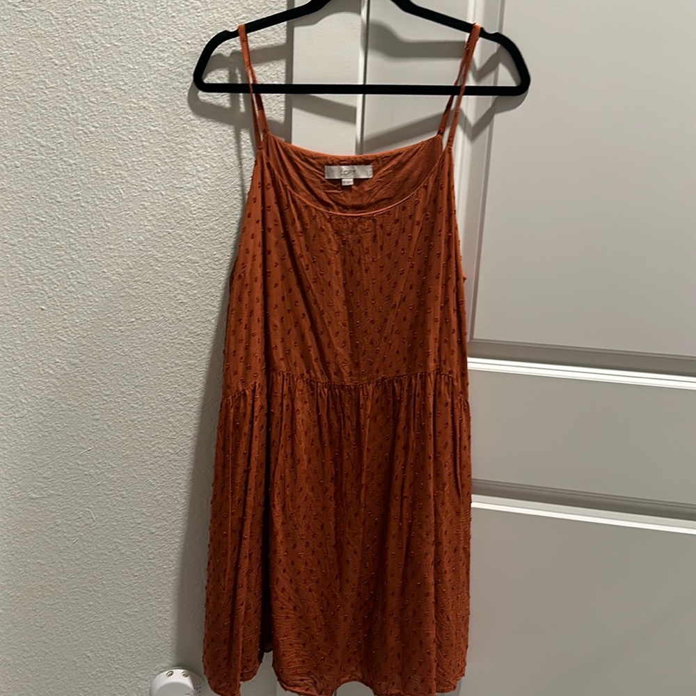 Polka dot embroidery baby doll spaghetti strap dress